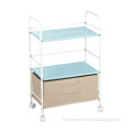 Mesh Rolling Cart Storage Rack Shelving